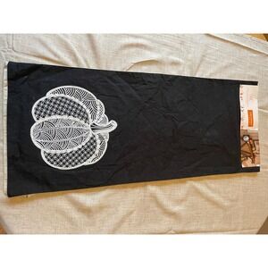 The Farmhouse Rachel Ashwell Black Pumpkin Table Runner 14" x 72"‎